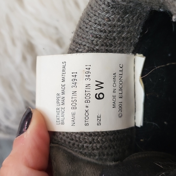 BOSTON Accent Sport Weather Resistant Suede Lace Up Hiking Boots in Gray sz. 6 - Picture 8 of 10